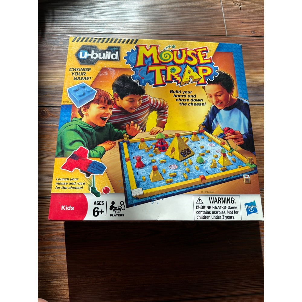 Hasbro U-Build Mouse Trap Board Game 2010 Customizable Building Bricks Incomplet